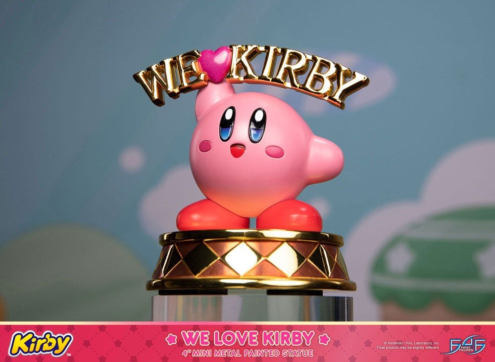 Kirby DieCast Statue We Love Kirby 10cm - Scale Statue - First 4 Figures - Hobby Figures UK
