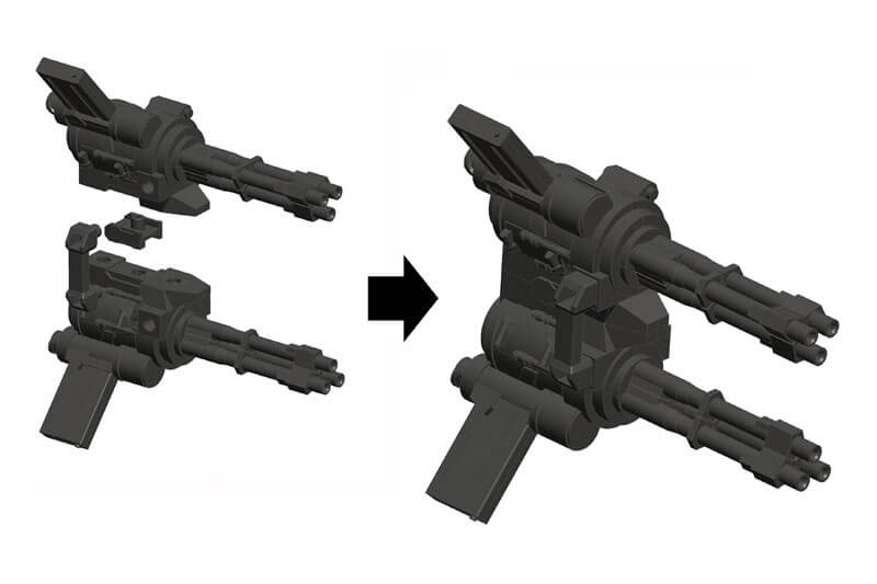 Kotobukiya M.S.G. Model Kit Accessory Set Hand Gatling Gun 9cm