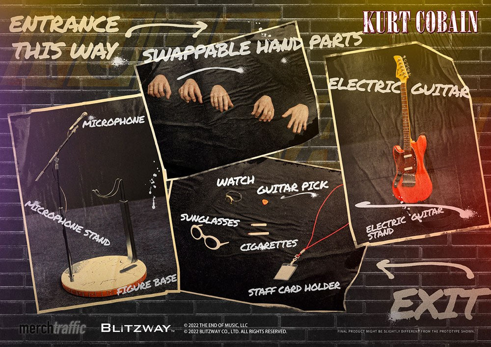 Kurt Cobain Action Figure 1/6 On Stage 32cm - Action Figures - Blitzway - Hobby Figures UK