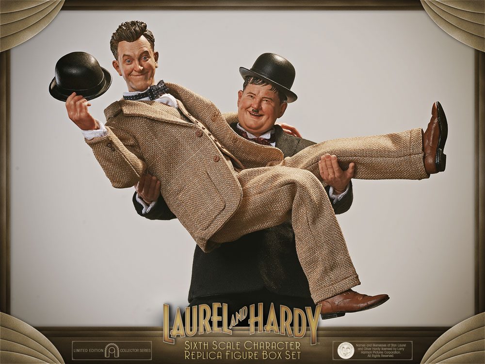 スタン・ローレルとオリバー・ハーディ 人形セット Laurel & Hardy Action Figure 2-Pack 1/6 Classic Suits