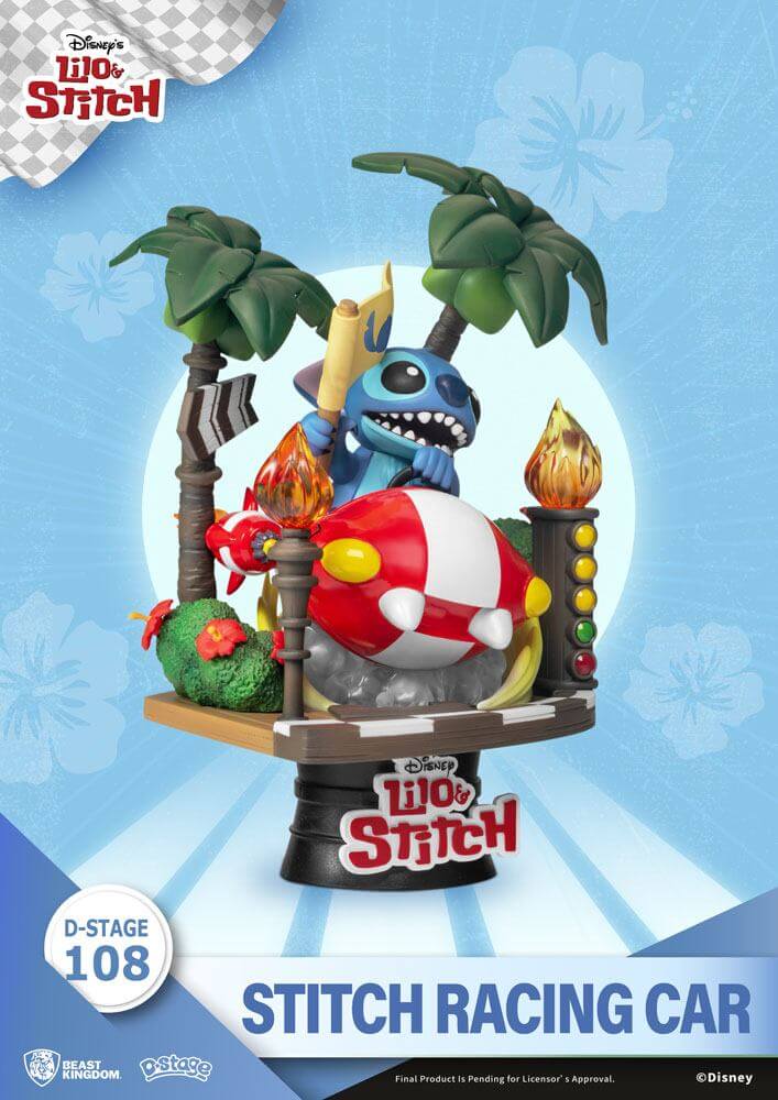 Lilo & Stitch D-Stage PVC Diorama Stitch Racing Car Closed Box Version ...