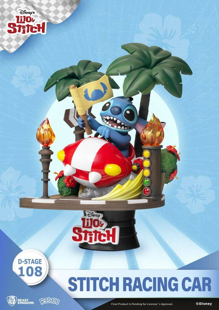 Lilo & Stitch D-Stage PVC Diorama Stitch Racing Car Closed Box Version ...