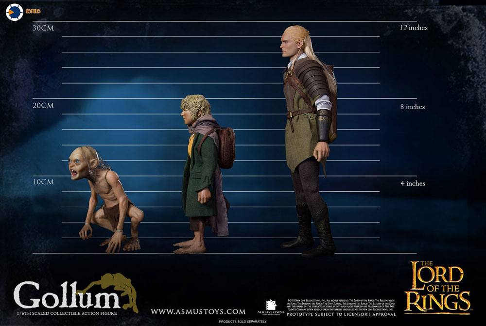 Lord of the Rings Action Figure 1/6 Gollum (Luxury Edition) 19cm - Action Figures - Asmus Collectible Toys - Hobby Figures UK