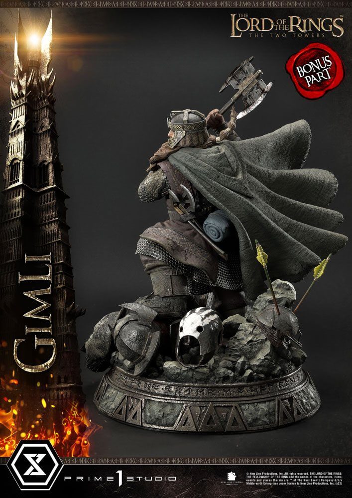 Lord of the Rings: The Two Towers Statue 1/4 Gimli Bonus Version 56cm - Scale Statue - Prime 1 Studio - Hobby Figures UK