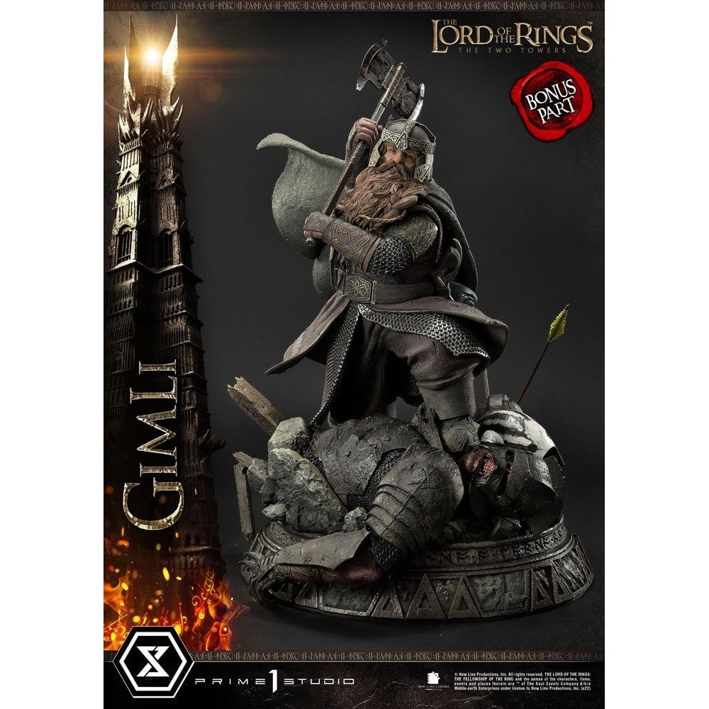 Lord of the Rings: The Two Towers Statue 1/4 Gimli Bonus Version 56cm - Scale Statue - Prime 1 Studio - Hobby Figures UK