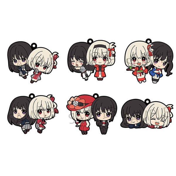 Lycoris Recoli Rubber Mascot 6cm Assortment (6)