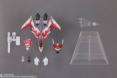 Macross Delta Tiny Session Vehicle mit Action Figure VF-31C Siegfried (Mirage Farina Jenius Use) with Makina Nakajima 10cm - Action Figures - Bandai Tamashii Nations - Hobby Figures UK