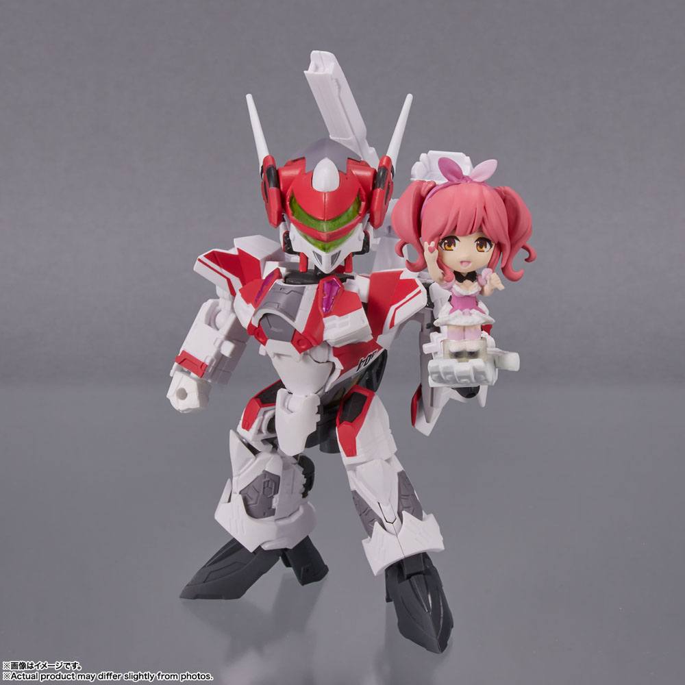 Macross Delta Tiny Session Vehicle mit Action Figure VF-31C Siegfried (Mirage Farina Jenius Use) with Makina Nakajima 10cm - Action Figures - Bandai Tamashii Nations - Hobby Figures UK