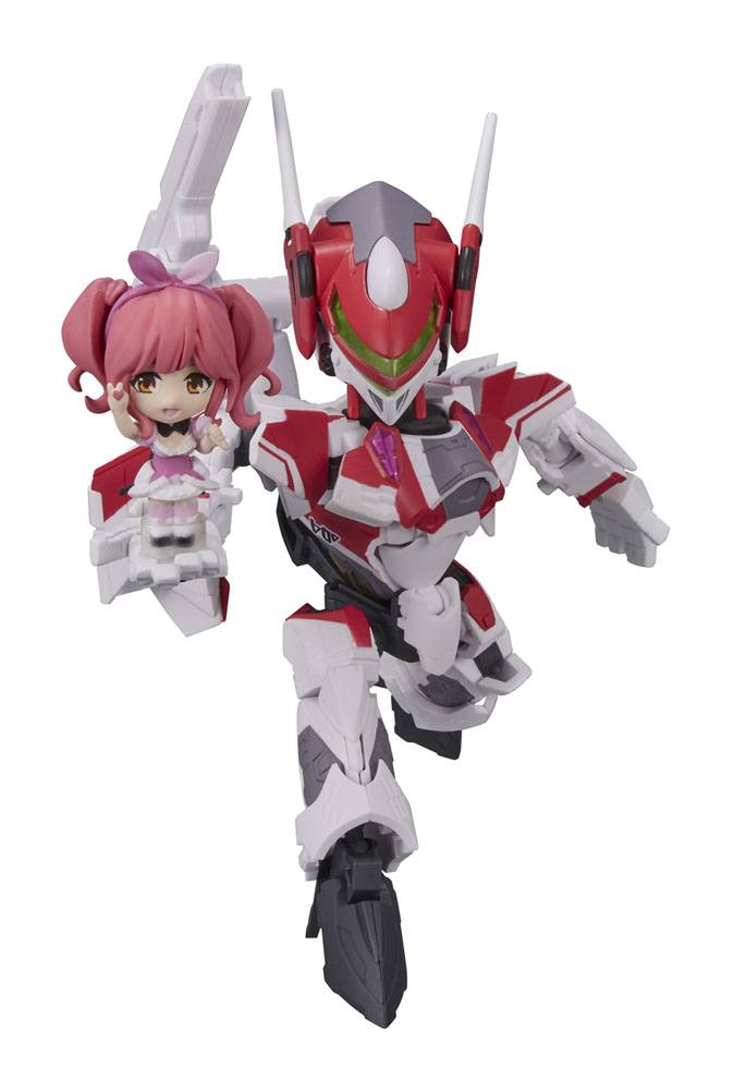 Macross Delta Tiny Session Vehicle mit Action Figure VF-31C Siegfried (Mirage Farina Jenius Use) with Makina Nakajima 10cm - Action Figures - Bandai Tamashii Nations - Hobby Figures UK