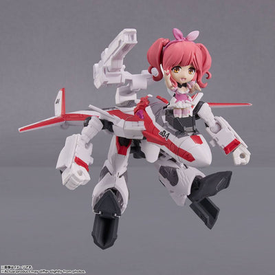 Macross Delta Tiny Session Vehicle mit Action Figure VF-31C Siegfried (Mirage Farina Jenius Use) with Makina Nakajima 10cm - Action Figures - Bandai Tamashii Nations - Hobby Figures UK