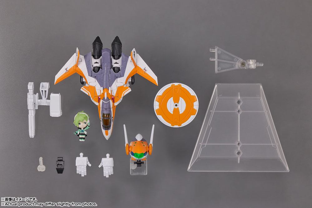 Macross Delta Tiny Session Vehicle mit Action Figure VF-31E Siegfried (Chuck Mustang Use) with Reina Prowler 10cm - Action Figures - Bandai Tamashii Nations - Hobby Figures UK