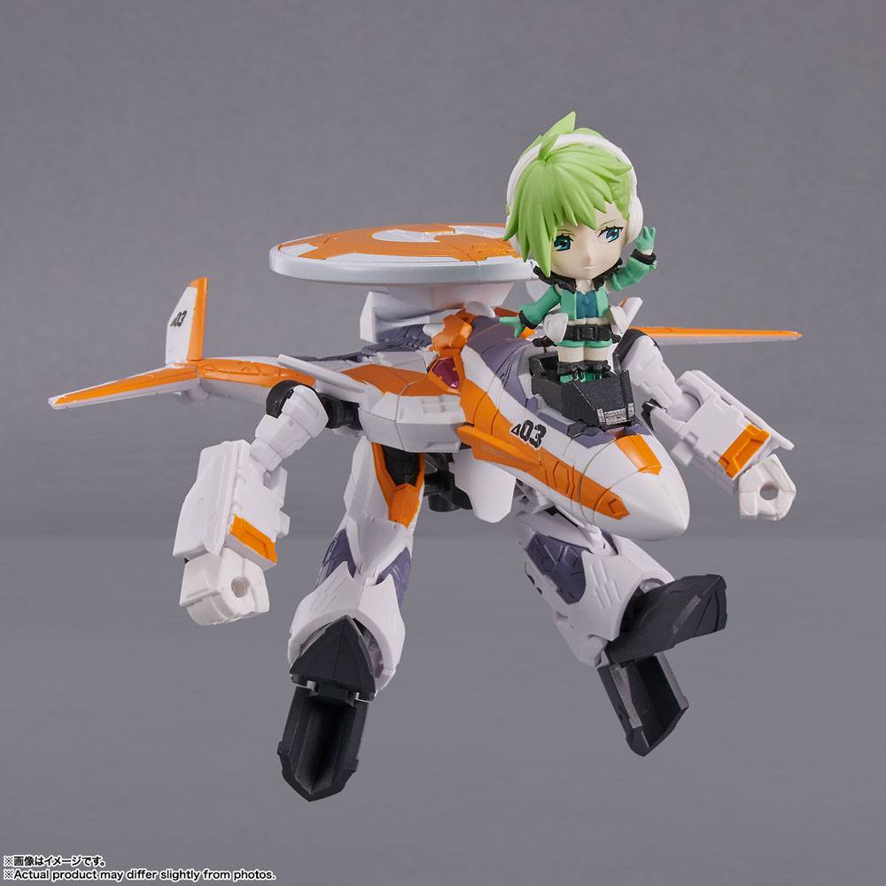 Macross Delta Tiny Session Vehicle mit Action Figure VF-31E Siegfried (Chuck Mustang Use) with Reina Prowler 10cm - Action Figures - Bandai Tamashii Nations - Hobby Figures UK