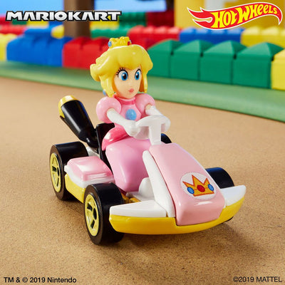 Mario Kart Hot Wheels Diecast Vehicle 1/64 Princess Peach (Standard Kart) 8cm - Mini Figures - Mattel - Hobby Figures UK