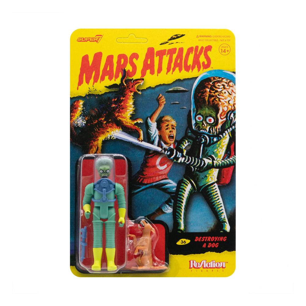 Mars Attacks ReAction Action Figure Destroying A Dog 10cm - Action Figures - Super7 - Hobby Figures UK