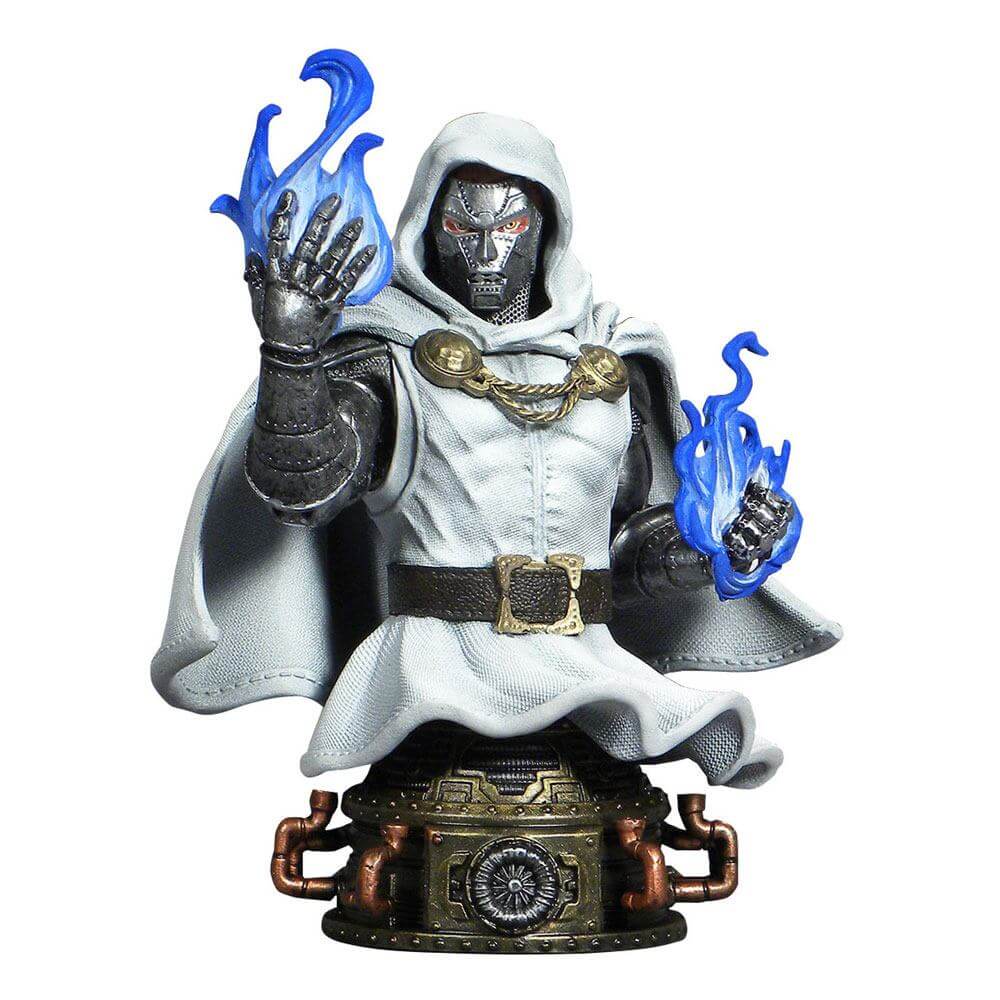 Marvel Bust Doctor Doom White Armor DCD 40th Anniversary Previews Exclusive 15cm - Scale Statue - Diamond Select - Hobby Figures UK