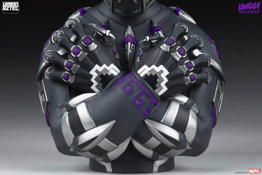 Marvel Designer Collectible Vinyl Bust Black Panther Purple Variant by Jesse Hernandez 19cm - Scale Statue - Unruly Industries - Hobby Figures UK
