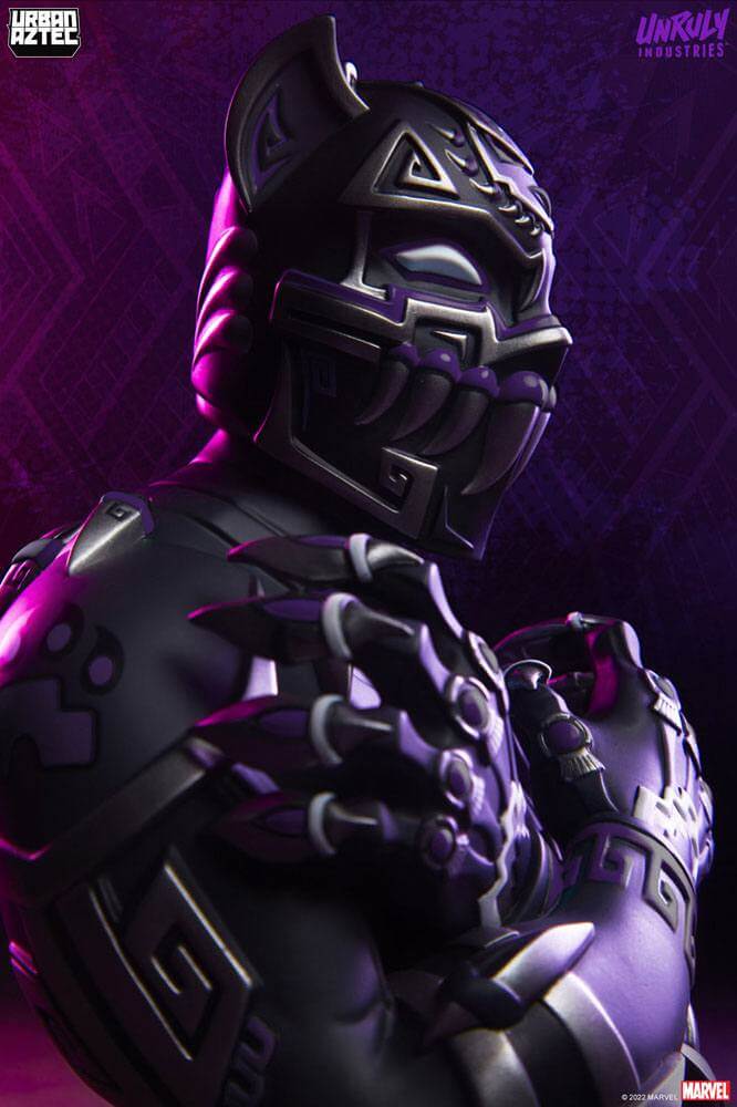 Marvel Designer Collectible Vinyl Bust Black Panther Purple Variant by Jesse Hernandez 19cm - Scale Statue - Unruly Industries - Hobby Figures UK