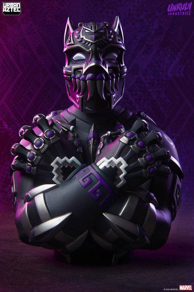 Marvel Designer Collectible Vinyl Bust Black Panther Purple Variant by Jesse Hernandez 19cm - Scale Statue - Unruly Industries - Hobby Figures UK