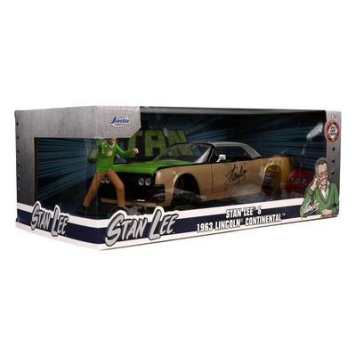 Marvel Hollywood Rides Diecast Model 1/24 1963 Lincoln Continental with Stan Lee Figure - Action Figures - Jada Toys - Hobby Figures UK