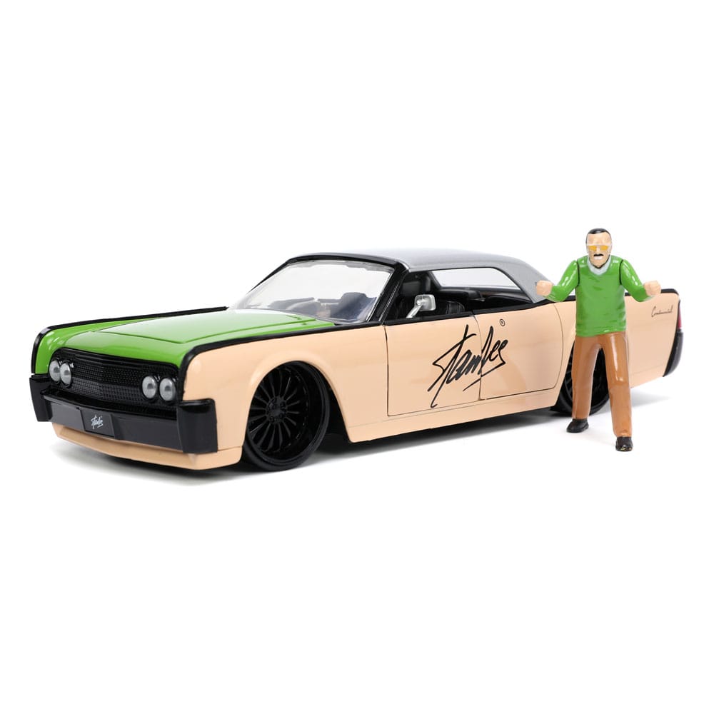 Marvel Hollywood Rides Diecast Model 1/24 1963 Lincoln Continental with Stan Lee Figure - Action Figures - Jada Toys - Hobby Figures UK