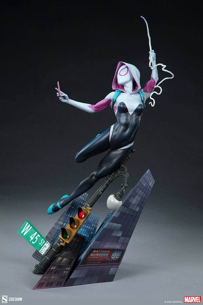 Marvel Premium Format Statue 1/4 Spider-Gwen 60cm - Scale Statue - Sideshow Collectibles - Hobby Figures UK