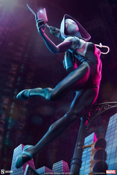 Marvel Premium Format Statue 1/4 Spider-Gwen 60cm - Scale Statue - Sideshow Collectibles - Hobby Figures UK