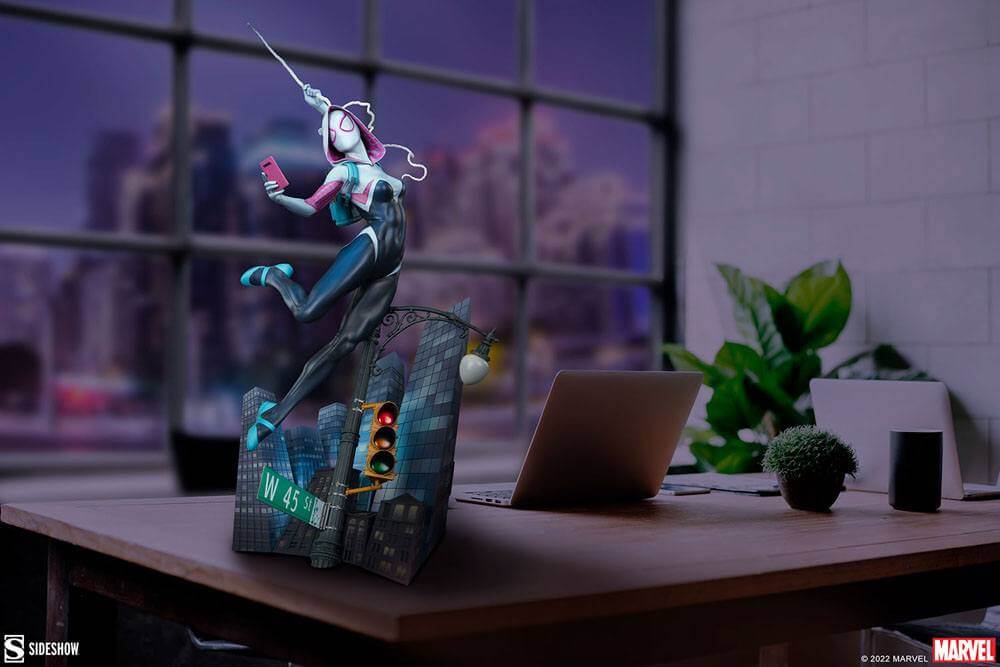Marvel Premium Format Statue 1/4 Spider-Gwen 60cm - Scale Statue - Sideshow Collectibles - Hobby Figures UK