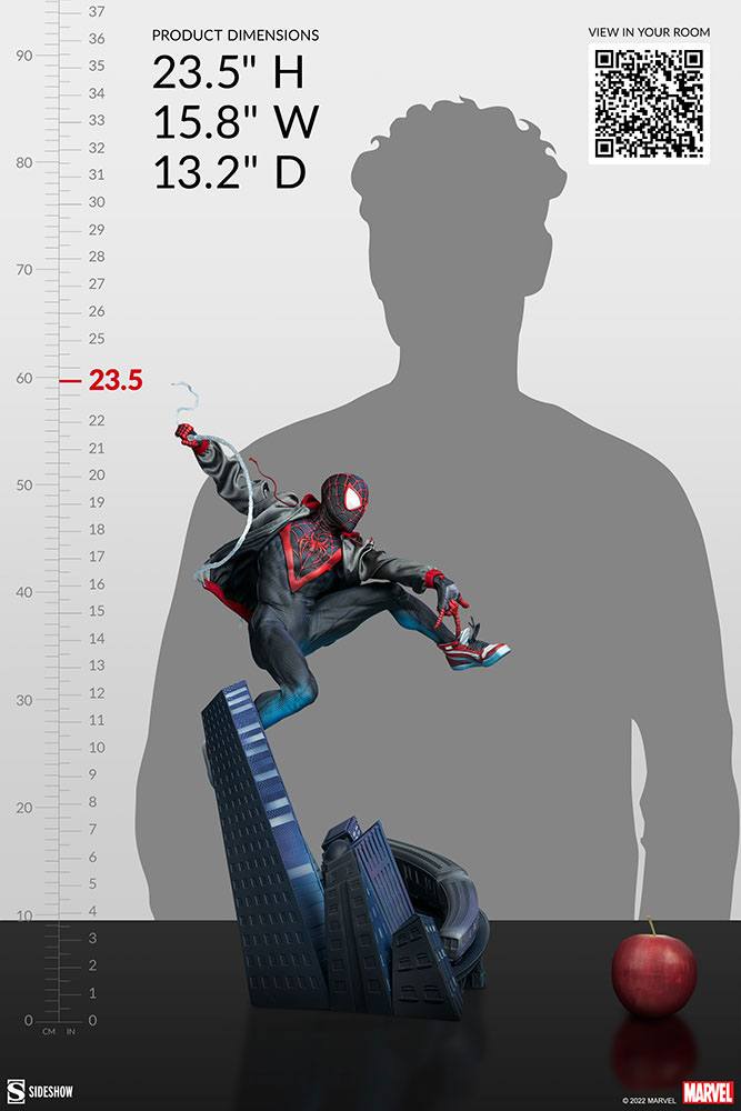 Marvel Premium Format Statue Miles Morales 60cm - Scale Statue - Sideshow Collectibles - Hobby Figures UK