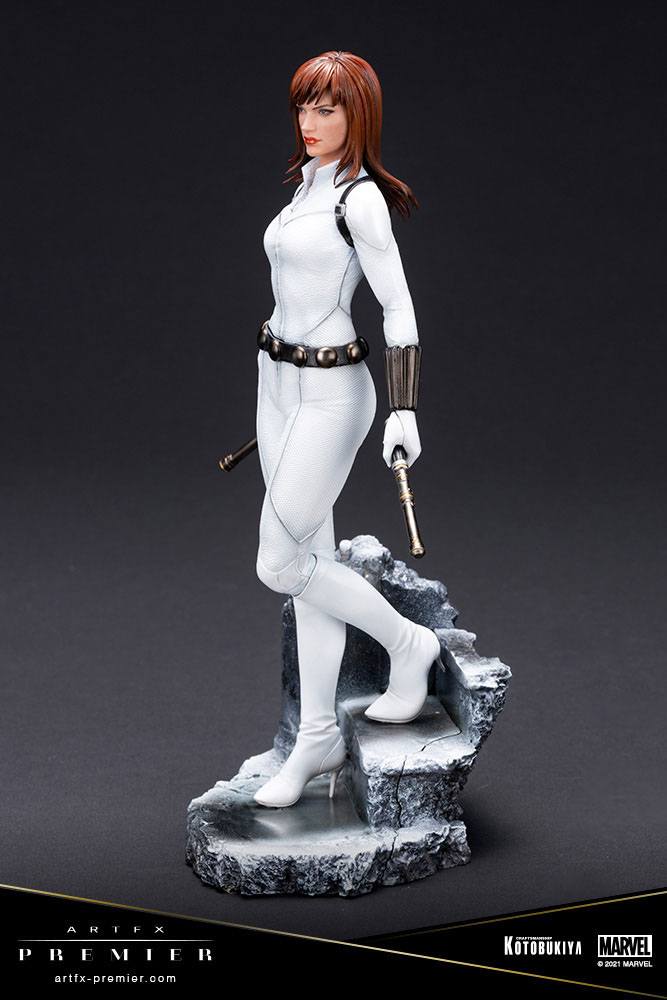 Marvel Universe ARTFX Premier PVC Statue 1/10 Black Widow White Costume Limited Edition 21cm - Scale Statue - Kotobukiya - Hobby Figures UK