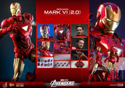 Marvel's The Avengers Movie Masterpiece Diecast Action Figure 1/6 Iron Man Mark VI (2.0) 32cm - Action Figures - Hot Toys - Hobby Figures UK