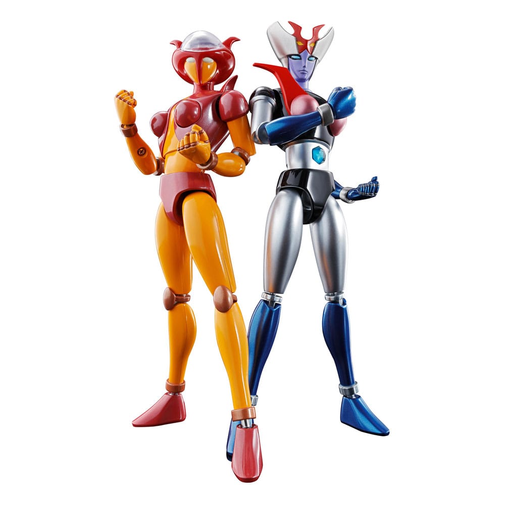 Mazinger Z Soul of Chogokin Diecast Action Figures GX-08R Aphrodai A vs GX-09R Minerva X 16cm - Action Figures - Bandai Tamashii Nations - Hobby Figures UK