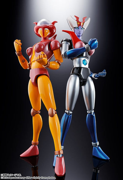 Mazinger Z Soul of Chogokin Diecast Action Figures GX-08R Aphrodai A vs GX-09R Minerva X 16cm - Action Figures - Bandai Tamashii Nations - Hobby Figures UK