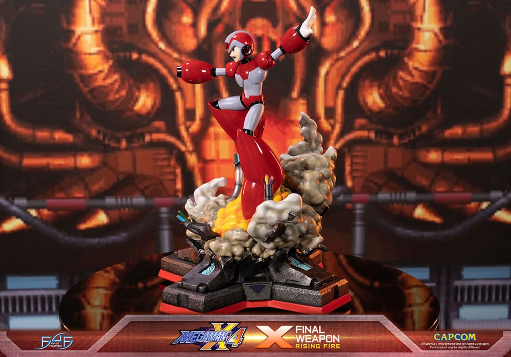 Mega Man X4 Statue X Finale Weapon Rising Fire 45cm - Scale Statue - First 4 Figures - Hobby Figures UK