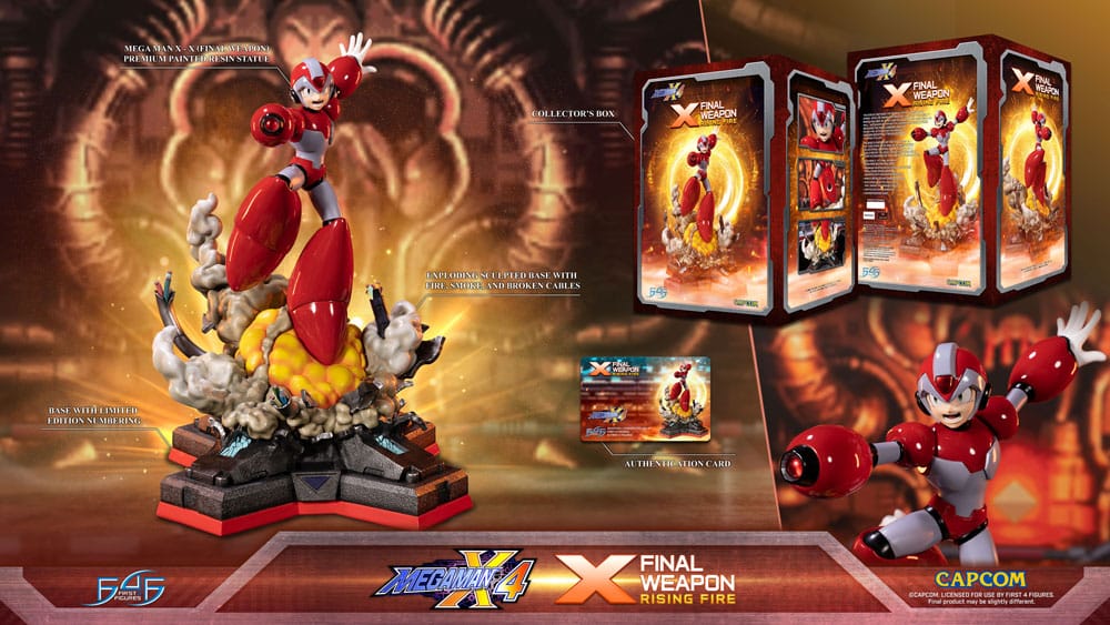 Mega Man X4 Statue X Finale Weapon Rising Fire 45cm - Scale Statue - First 4 Figures - Hobby Figures UK