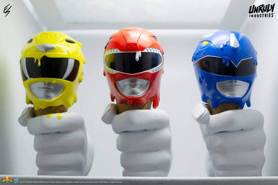 Mighty Morphin Power Rangers Designer Series Busts Red, Yellow and Blue Power Rangers Scoops Set 17cm - Scale Statue - Unruly Industries - Hobby Figures UK