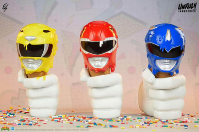 Mighty Morphin Power Rangers Designer Series Busts Red, Yellow and Blue Power Rangers Scoops Set 17cm - Scale Statue - Unruly Industries - Hobby Figures UK