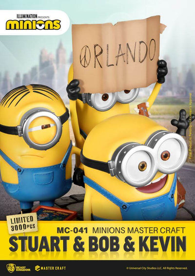 Minions Master Craft Statue Stuart & Bob & Kevin 35cm - Scale Statue - Beast Kingdom Toys - Hobby Figures UK