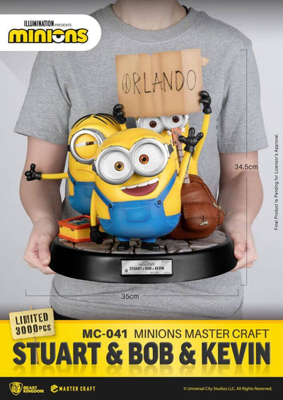 Minions Master Craft Statue Stuart & Bob & Kevin 35cm - Scale Statue - Beast Kingdom Toys - Hobby Figures UK