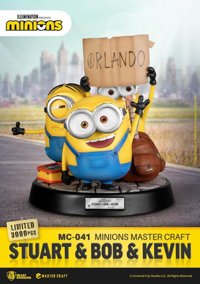 Minions Master Craft Statue Stuart & Bob & Kevin 35cm - Scale Statue - Beast Kingdom Toys - Hobby Figures UK