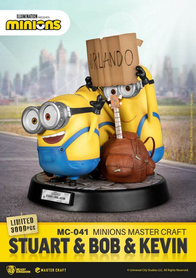 Minions Master Craft Statue Stuart & Bob & Kevin 35cm - Scale Statue - Beast Kingdom Toys - Hobby Figures UK