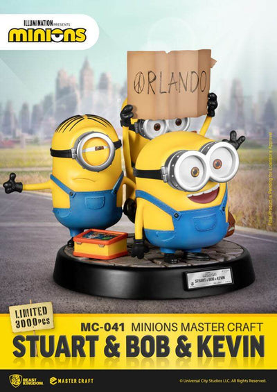 Minions Master Craft Statue Stuart & Bob & Kevin 35cm - Scale Statue - Beast Kingdom Toys - Hobby Figures UK