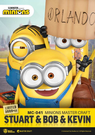 Minions Master Craft Statue Stuart & Bob & Kevin 35cm - Scale Statue - Beast Kingdom Toys - Hobby Figures UK