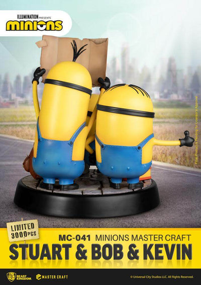 Minions Master Craft Statue Stuart & Bob & Kevin 35cm - Scale Statue - Beast Kingdom Toys - Hobby Figures UK