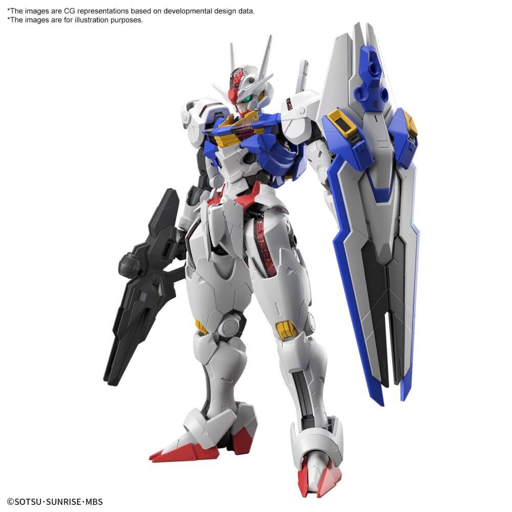 Mobile Suit Gundam Full Mechanics The Witch from Mercury Model Kit Figure GUNDAM AERIAL 1/100 15cm - Model Kit - Bandai Model Kit - Hobby Figures UK