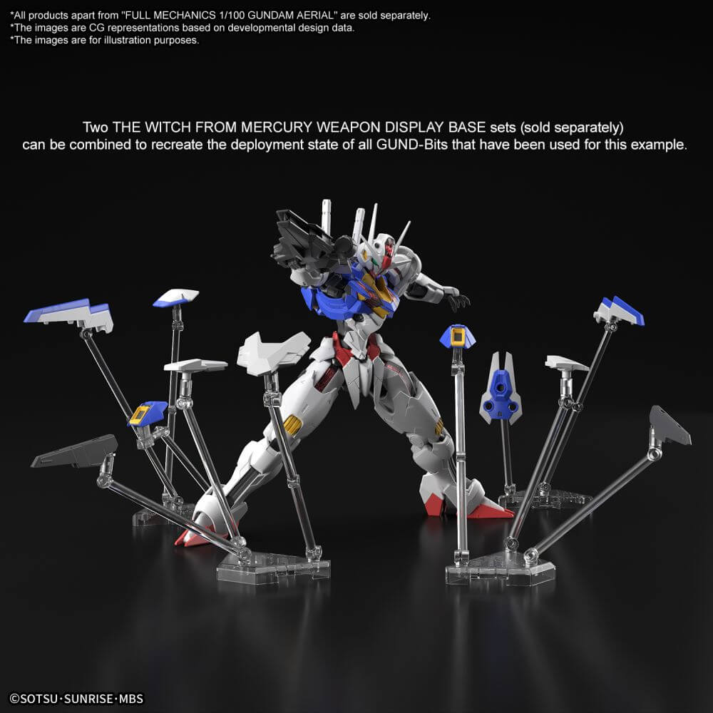 Mobile Suit Gundam Full Mechanics The Witch from Mercury Model Kit Figure GUNDAM AERIAL 1/100 15cm - Model Kit - Bandai Model Kit - Hobby Figures UK