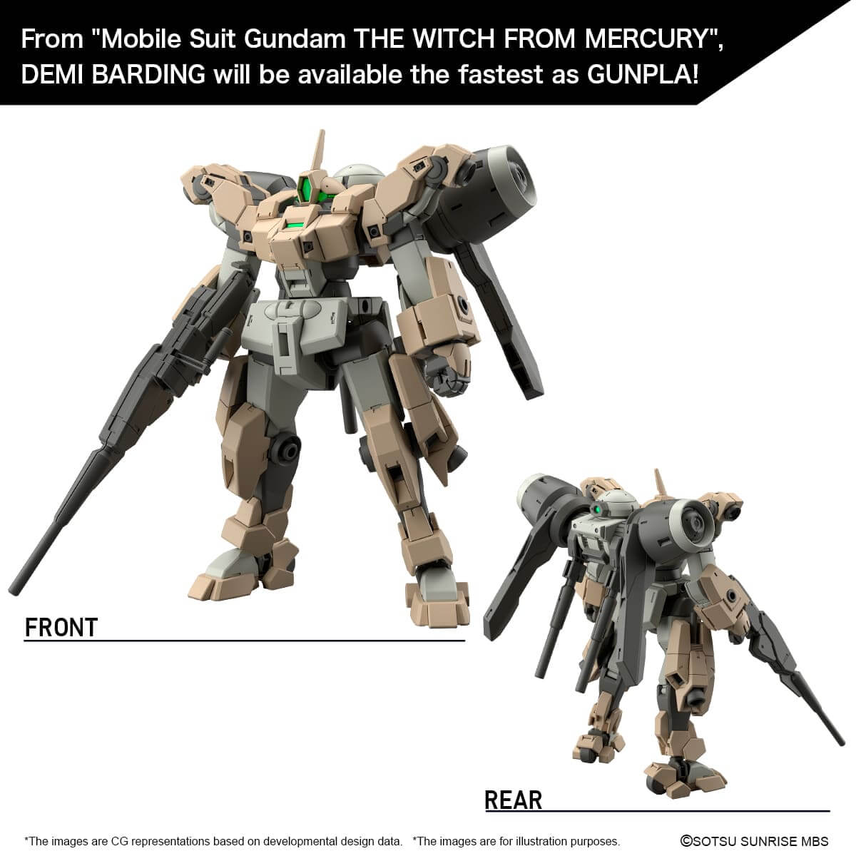 Mobile Suit Gundam The Witch From Mercury Model Kit Figure HG Demi Barding 1/144 12cm - Model Kit - Bandai Model Kit - Hobby Figures UK