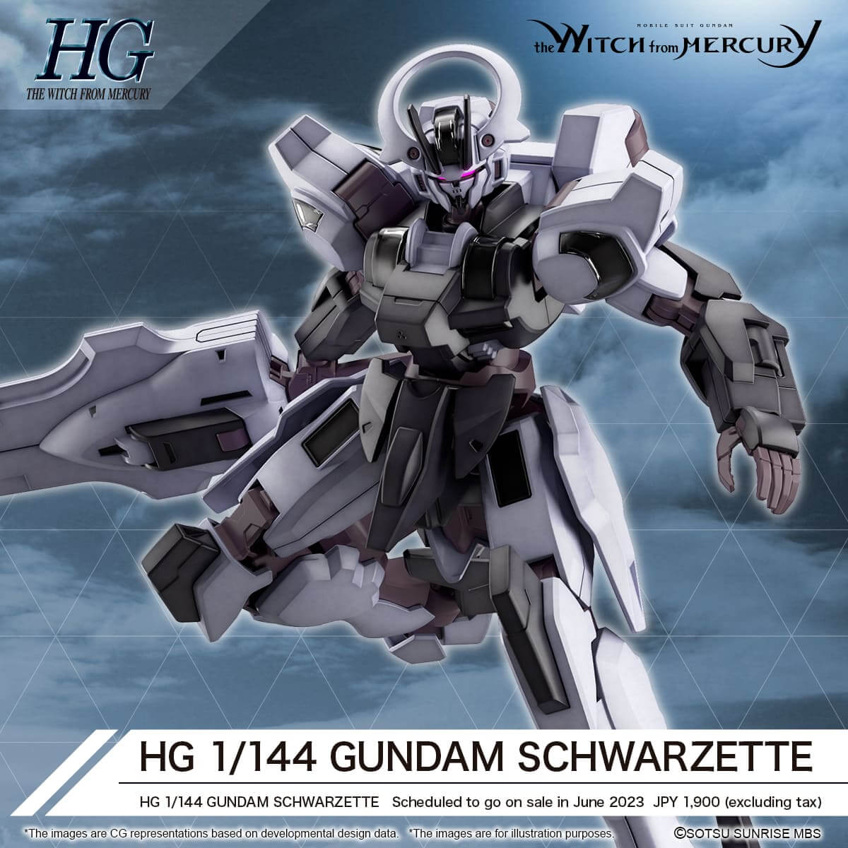 Mobile Suit Gundam The Witch From Mercury Model Kit Figure HG Gundam Schwarzette 1/144 13cm - Model Kit - Bandai Model Kit - Hobby Figures UK