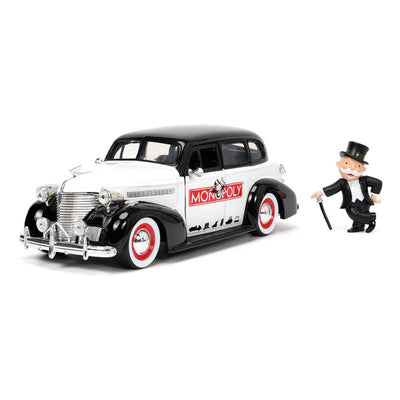 Monopoly Hollywood Rides Diecast Model 1/24 1939 Chevrolet Master Deluxe with Monopoly Figure - Action Figures - Jada Toys - Hobby Figures UK