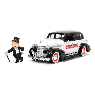 Monopoly Hollywood Rides Diecast Model 1/24 1939 Chevrolet Master Deluxe with Monopoly Figure - Action Figures - Jada Toys - Hobby Figures UK