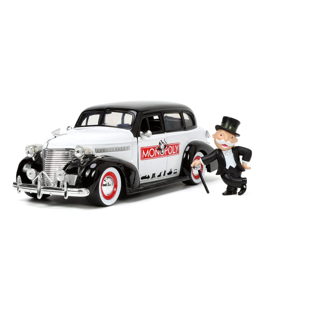 Monopoly Hollywood Rides Diecast Model 1/24 1939 Chevrolet Master Deluxe with Monopoly Figure - Action Figures - Jada Toys - Hobby Figures UK